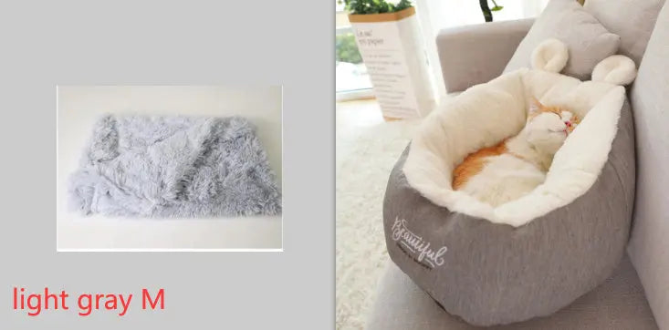 Pet Dog Bed Warming Soft Sleeping Bag Cushion Puppy Kennel - MaJuah