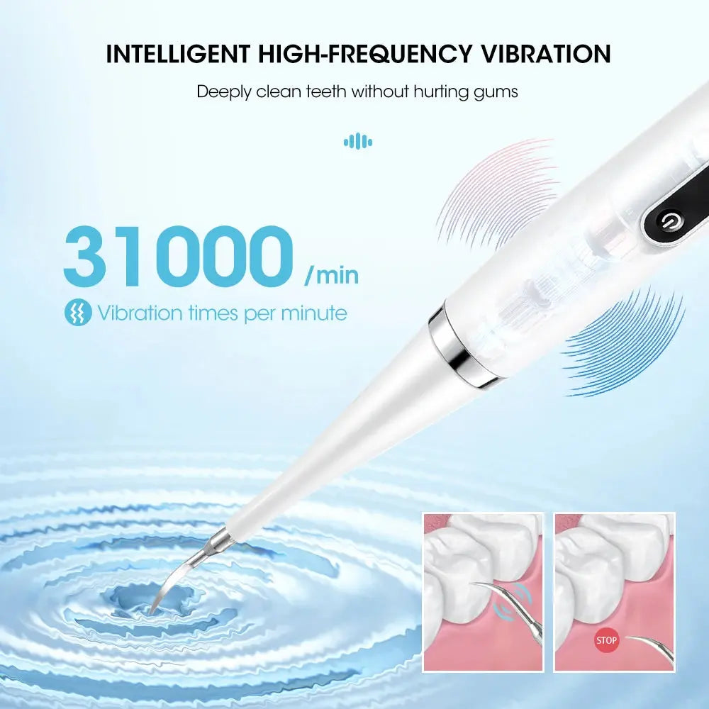 Electric Teeth Cleaner Sonic Dental Scaler Calculus Plaque Stain Tartar Removal teeth cleaning Whitening Toothbrush Oral Care - MaJuah