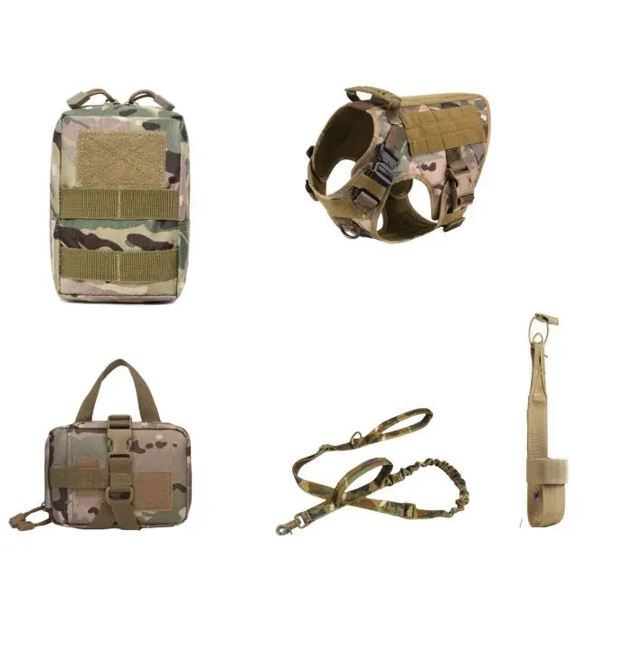Tactical Dog Harness Pet German Shepherd K9 Training Vest Dog Harness And Leash Set For All Breeds Dogs - MaJuah