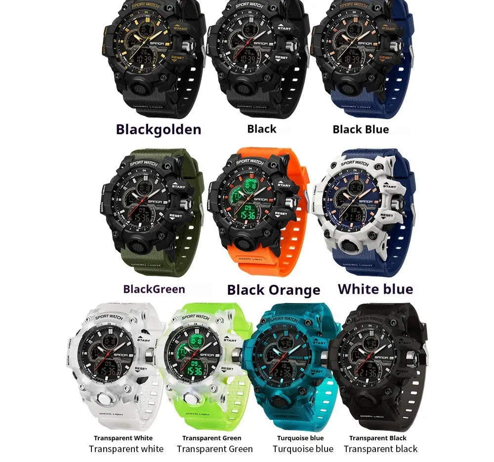 Dried Shrimp Cool Personality Student Fashion Sports Waterproof Electronic Watch - MaJuah