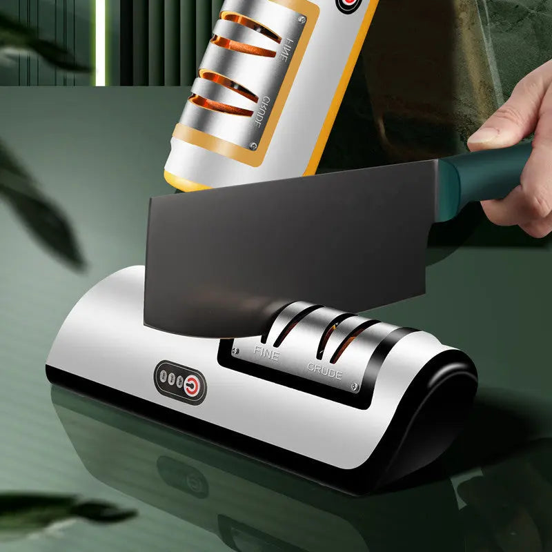 USB Rechargeable Electric Knife Sharpener Automatic Adjustable Kitchen Tool For Fast Sharpening Knives Scissors And Grinders Gadgets - MaJuah