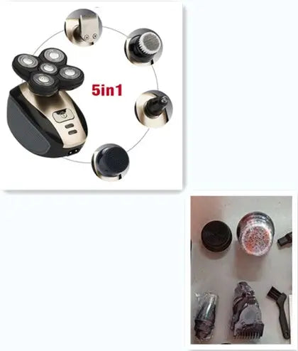 5 In 1 Multifunctional Electric Shaver 5 Blade Razor For Men Shaved Head Rechargeable Shaving Machine Beard Nose Hair Trimmer - MaJuah