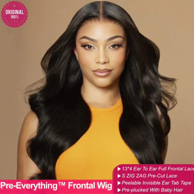 Pre-Everything™ Body Wave Glueless Frontal Human Hair Pre-plucked Wig