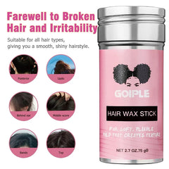 GOIPLE 75g Hair Wax Stick for Wig Long-Lasting Strong 24 Hour Hold Styling Edge Control for Slick Broken Fly Away Elastic Band