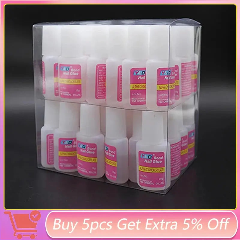 10g Fast Drying Nail Glue for False Nails Glitter Acrylic Nail Rhinestone Decoration Extension Glue Adhensive Nail Care Tool - MaJuah