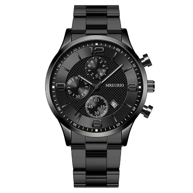 Fashion Numbers Three-eye Calendar Men's Watch - MaJuah