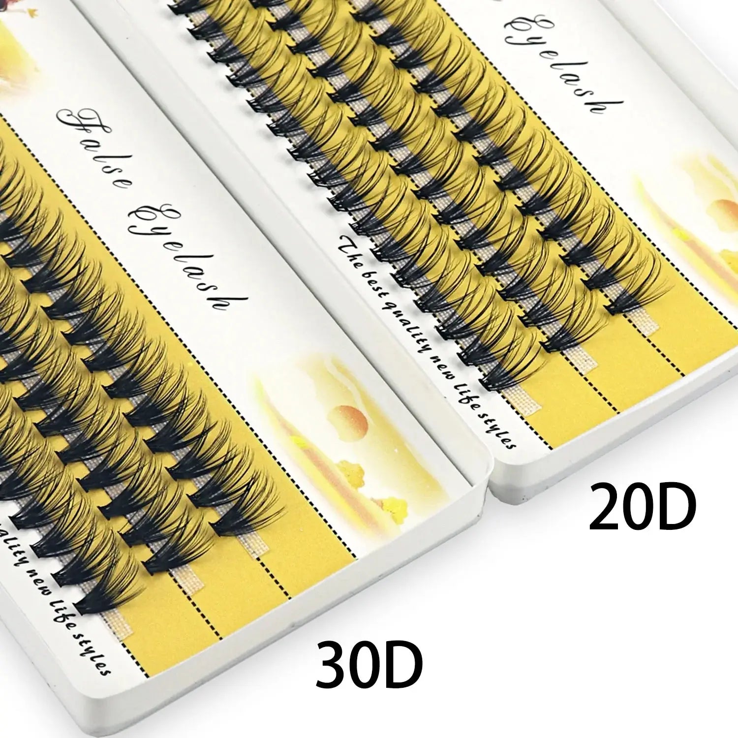 20D/30D Mink Eyelashes 1 Box/60 Bundles Natural Eyelash extension 3D Russia Individual Eyelash Cluster Makeup Tools Lashes Cilia - MaJuah