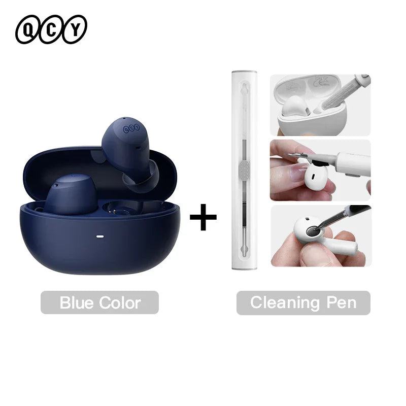 QCY HT07 ANC Wireless Earphones 40dB Noise Cancelling TWS Earbuds 6 Mic AI HD Call Bluetooth 5.2 HiFi Headphone 32H Playback, Ships From - CHINA