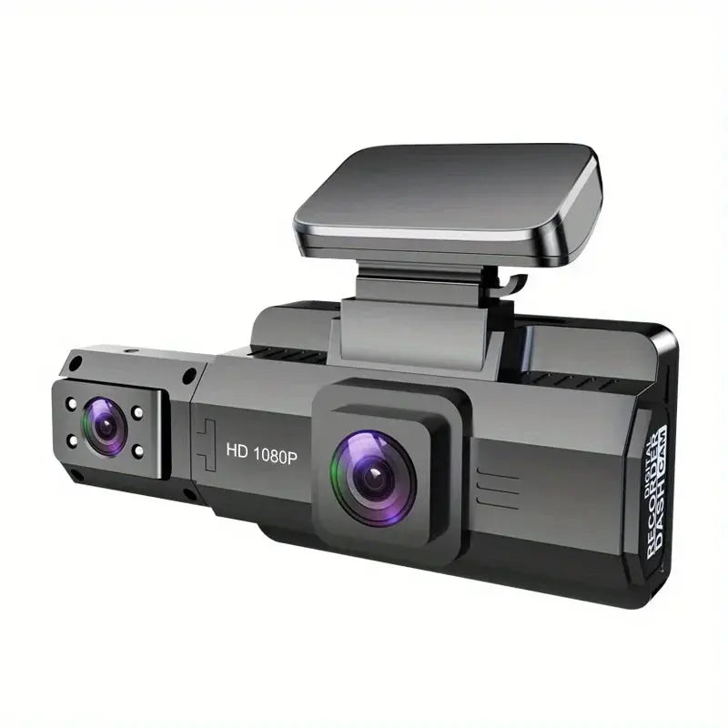 Dash Cam 3-inch Screen With 170 Wide Angle 1080P Dual Lens In Front Of And Inside The Car Cycle Recording - MaJuah