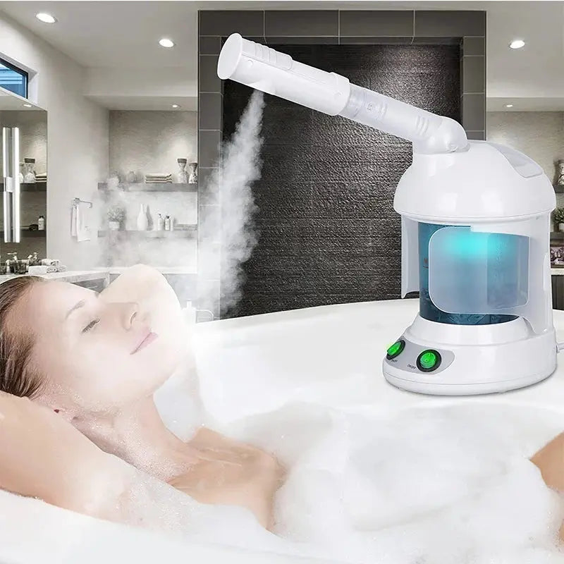 Face Hair Steamer Machine Humidifier Hot Nano Mist Sprayer Facial Ozone Vaporizer Hair Moisturizing Hydration Home Salon Steamer - MaJuah