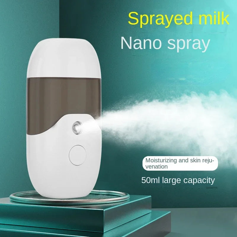 New 50ML Mini Nano Facial Sprayer USB Nebulizer Face Steamer Moisturizing Humidifier Anti-aging Hydrating Beauty Skin Care Tools