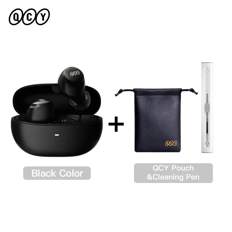 QCY HT07 ANC Wireless Earphones 40dB Noise Cancelling TWS Earbuds 6 Mic AI HD Call Bluetooth 5.2 HiFi Headphone 32H Playback, Ships From - CHINA