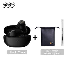 QCY HT07 ANC Wireless Earphones 40dB Noise Cancelling TWS Earbuds 6 Mic AI HD Call Bluetooth 5.2 HiFi Headphone 32H Playback, Ships From - CHINA