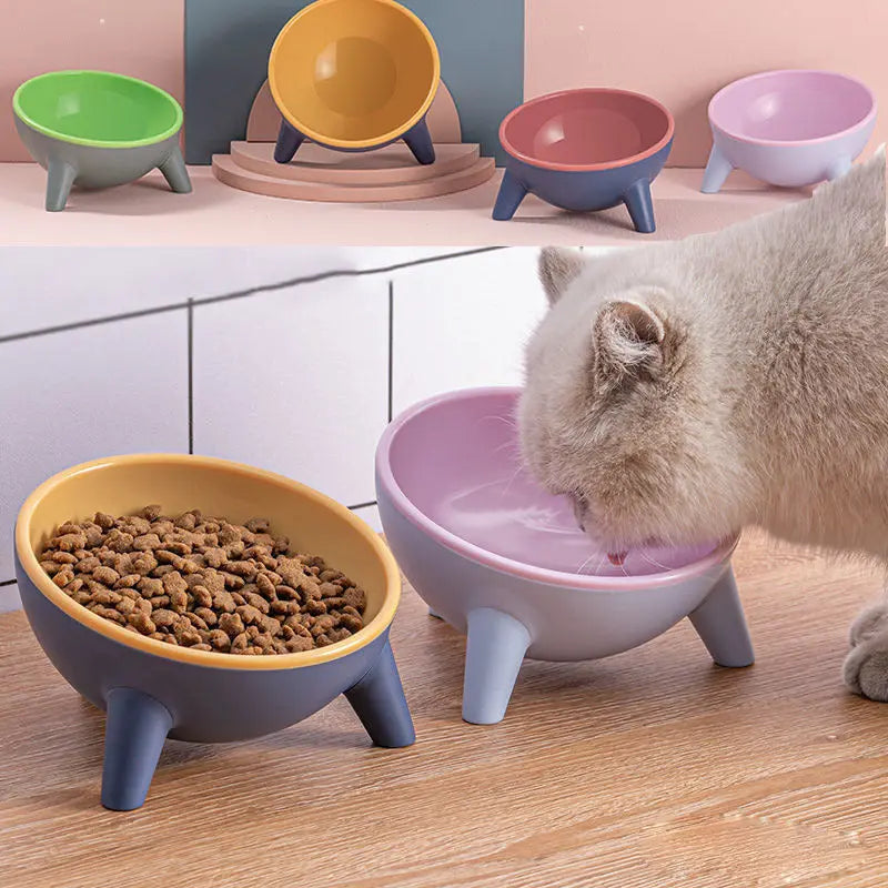 Cat Dog Bowl With Stand Pet Feeding Food Bowls Dogs Bunny Rabbit Nordic Color Feeder Product Supplies Pet Accessories - MaJuah
