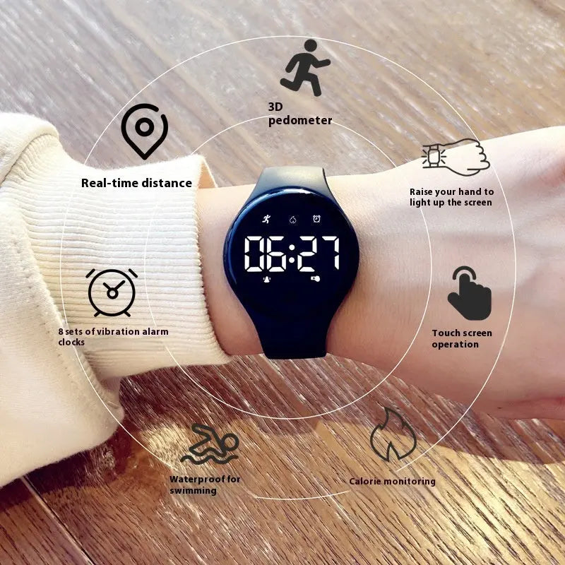 Electronic Watch Male Junior High School Student Female Silent Vibration Alarm Clock - MaJuah