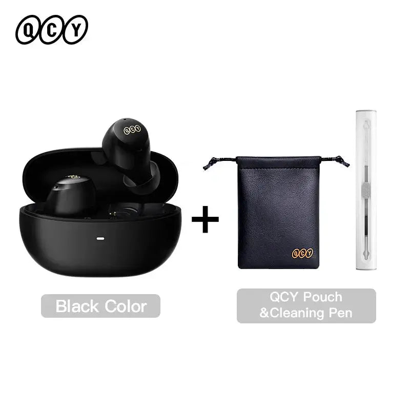 QCY HT07 ANC Wireless Earphones 40dB Noise Cancelling TWS Earbuds 6 Mic AI HD Call Bluetooth 5.2 HiFi Headphone 32H Playback, Ships From - spain - MaJuah
