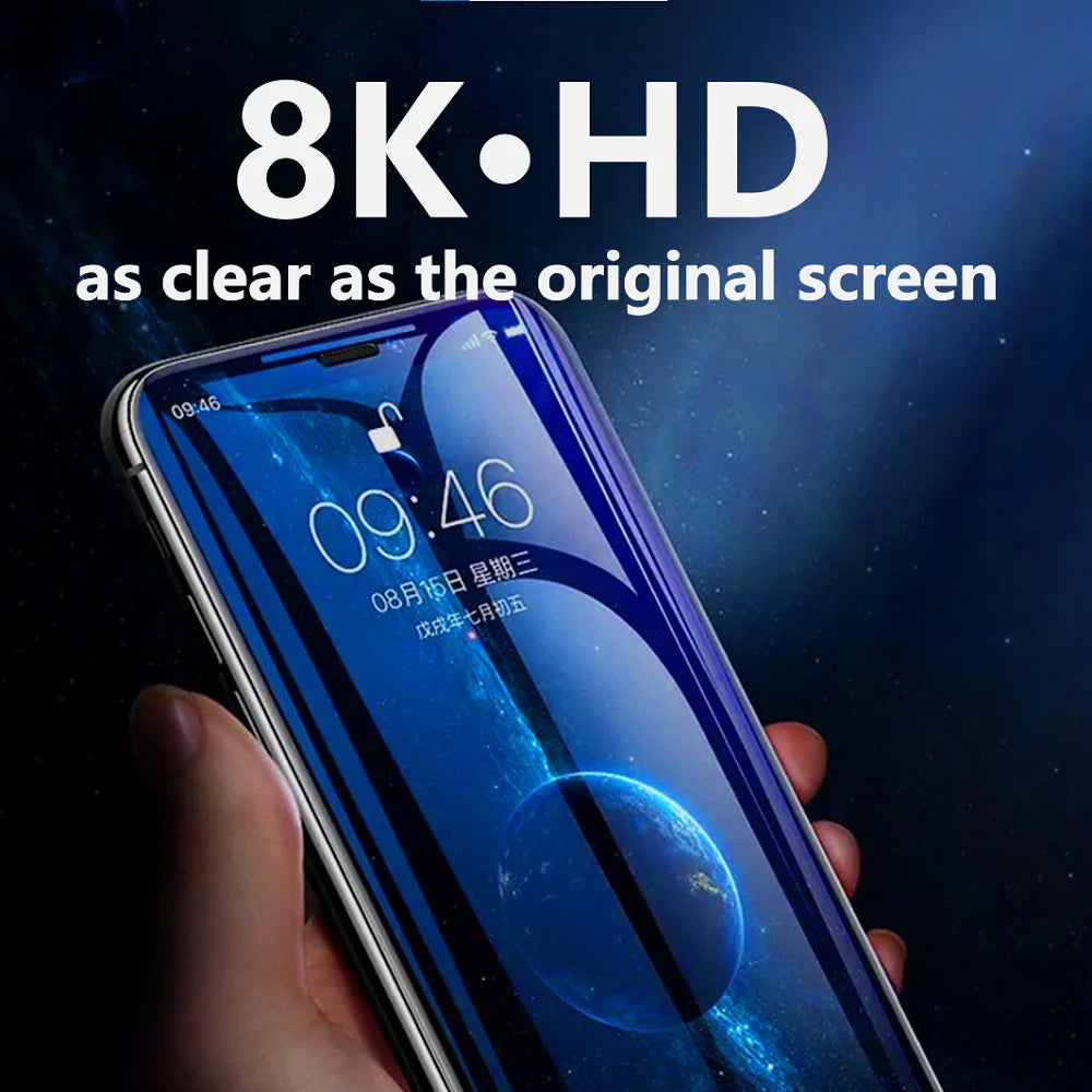 [2PCS] for iPhone14 13 12 11 X XS XR Pro Max Explosion-proof Screen Protector Protective Glass with Install magicjohn