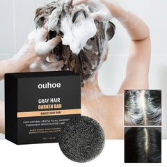 Hair Darkening Shampoo Bar Soap Anti Dandruff Deep Hair Care Nourishment Frizz Itchy Improve Beautiful Cleansing Black Head Z2M5
