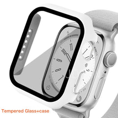 Tempered Glass+ cover For Apple Watch Case series 9 8 7 41mm 45mm 42mm HD PC bumper Screen Protector iWatch 6 5 4 se 44mm 40mm