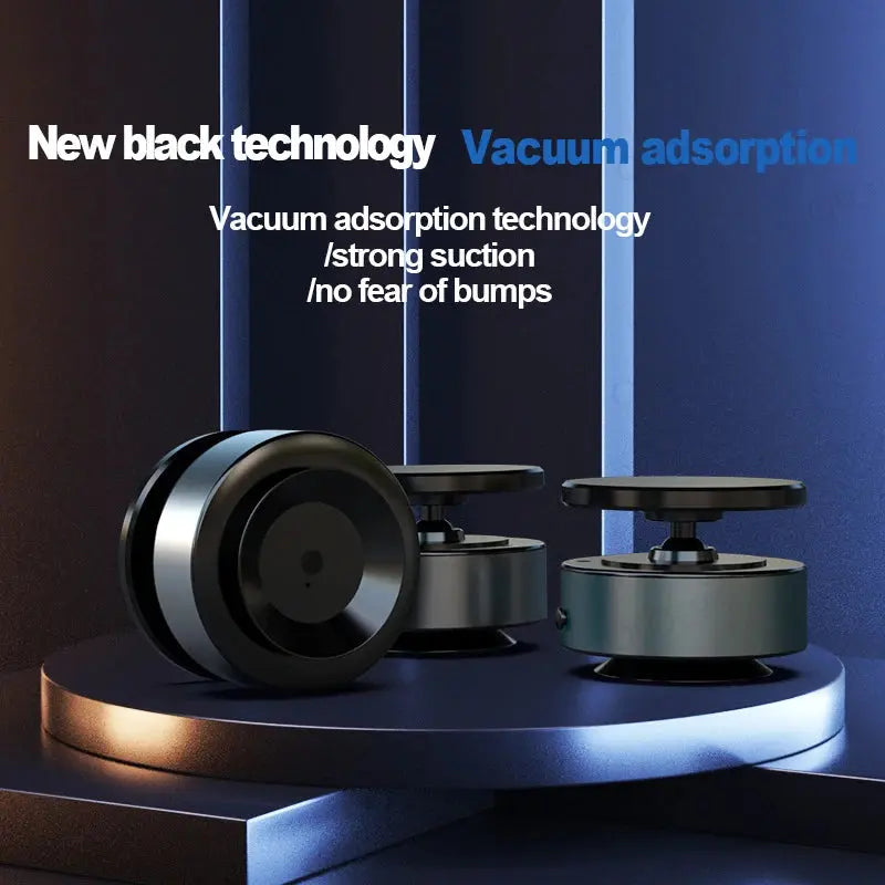 Wireless fast charging 360°rotatable vacum car holder For iPhone Samsung Xiaomi magnetic car mount vacuum phone holder - MaJuah