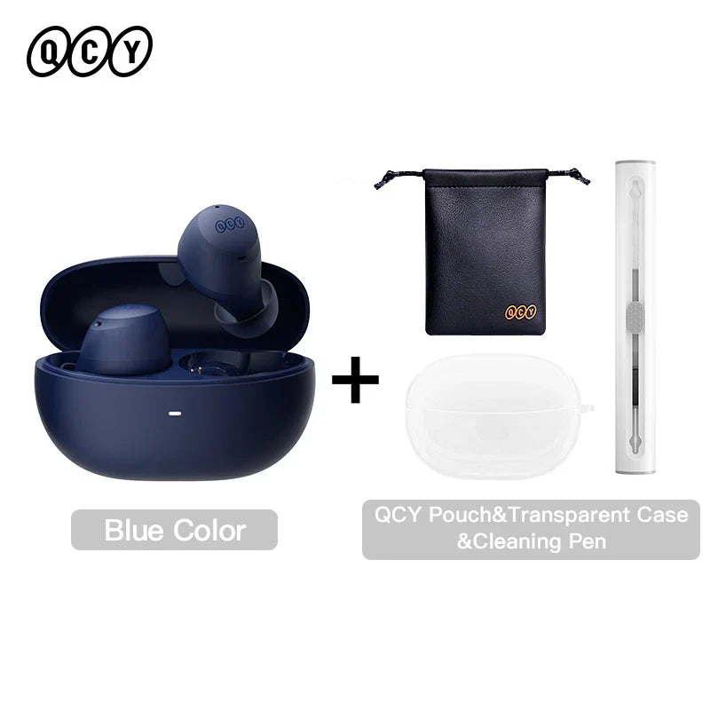 QCY HT07 ANC Wireless Earphones 40dB Noise Cancelling TWS Earbuds 6 Mic AI HD Call Bluetooth 5.2 HiFi Headphone 32H Playback, Ships From - CHINA