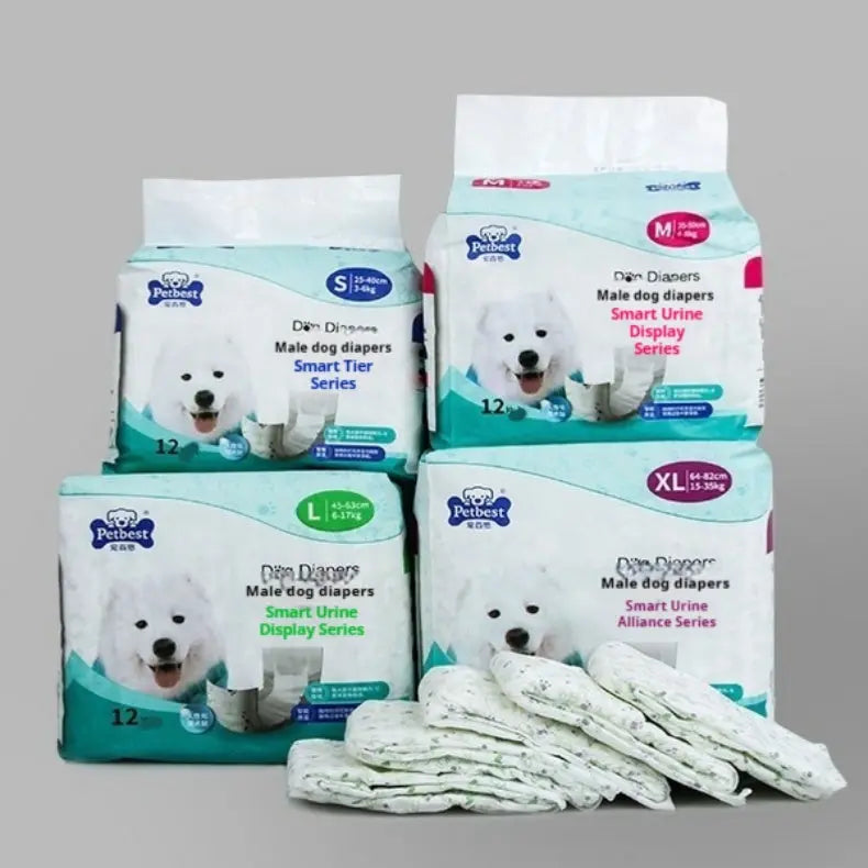 Petbest Male Dog Diaper Wearable Urine Display - MaJuah