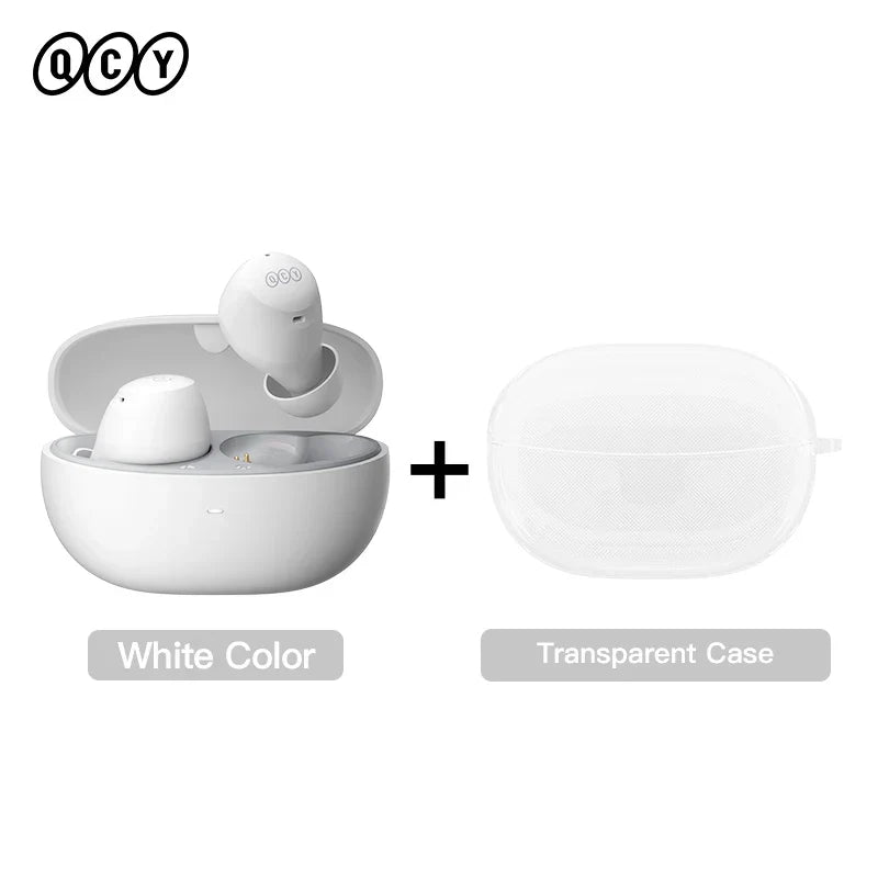 QCY HT07 ANC Wireless Earphones 40dB Noise Cancelling TWS Earbuds 6 Mic AI HD Call Bluetooth 5.2 HiFi Headphone 32H Playback, Ships From - Russian Federation