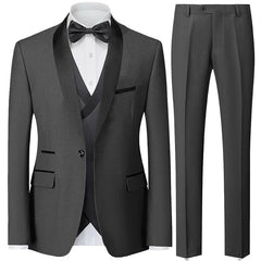 Prestige 3-Piece Men's Formal Tuxedo-Style Suit