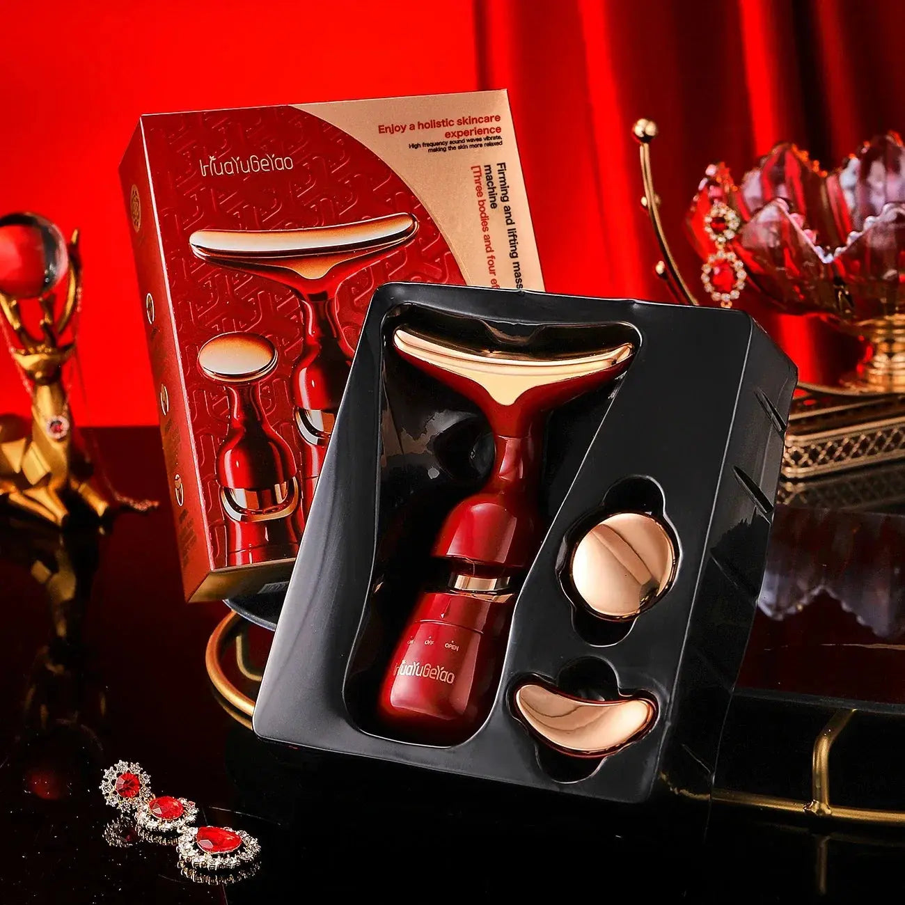 3-in-1 Face, Neck &amp; Eye Massager – Microcurrent Skin Rejuvenation Anti Aging Beauty Device BEAUTY TOOLS - MaJuah