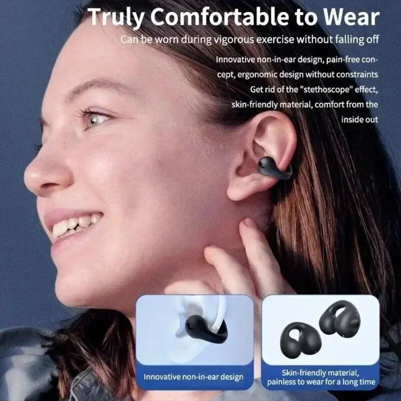 New Original T75 Bone Conduction Wireless Bluetooth 5.3 Headphones Sports Earphones HiFi Sound Quality Waterproof TWS Headset - MaJuah