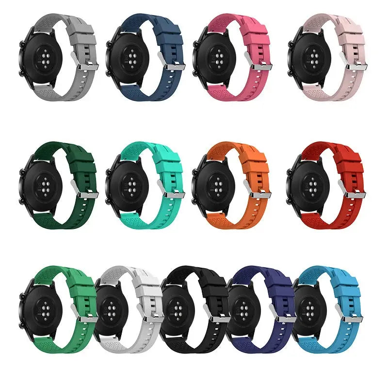 20mm 22mm Silicone band for Samsung Galaxy Watch 6-4-5 pro-6 classic/Active 2 40/44mm strap huawei watch gt 3-2-2e-pro bracelet - MaJuah