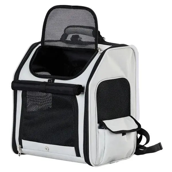 Pet Carrier Backpack, Expandable Cat Dog Carrier With Back Extension, Breathable Mesh Travel Backpack For Small Dogs Cats, Soft-Sided Pet Backpack Holds Up To 26 Lbs - MaJuah