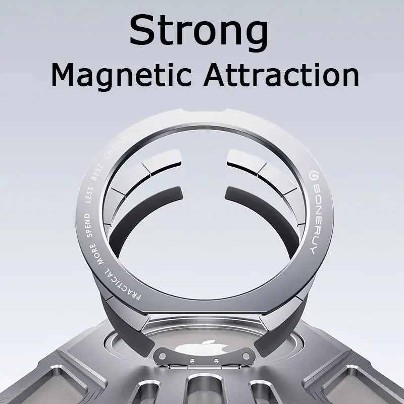 Magnetic Stand Metal Phone Case For Iphone 13 14 15 16 Pro Max Plus Hollow Luxury Aluminum Alloy Phone Cover For IPHON 16 Promax - MaJuah
