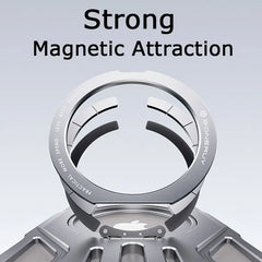 Magnetic Stand Metal Phone Case For Iphone 13 14 15 16 Pro Max Plus Hollow Luxury Aluminum Alloy Phone Cover For IPHON 16 Promax