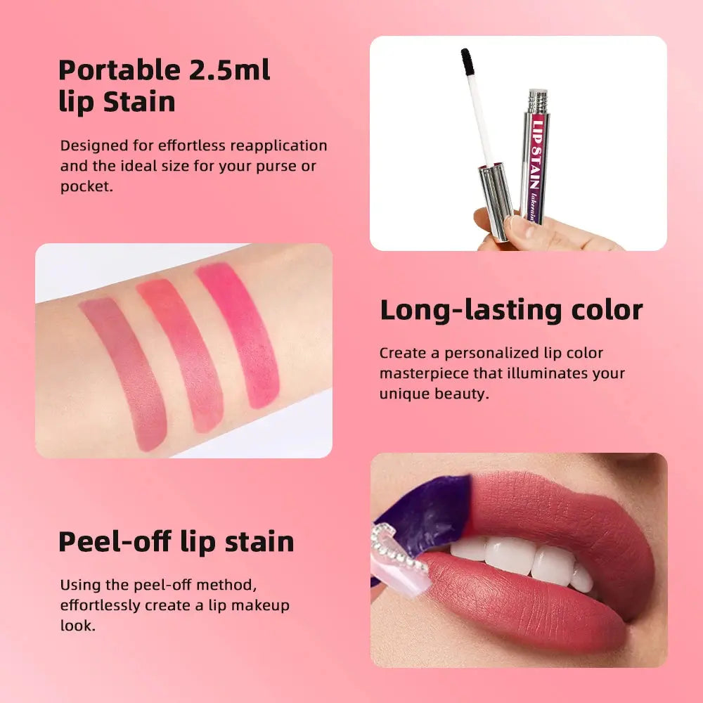 Long Lasting Lip Inks Korean Matte Lip Tint Peel Off Matte Tick for Lips Stick Free Shipping Liquid Lipstick Waterproof Makeup - MaJuah