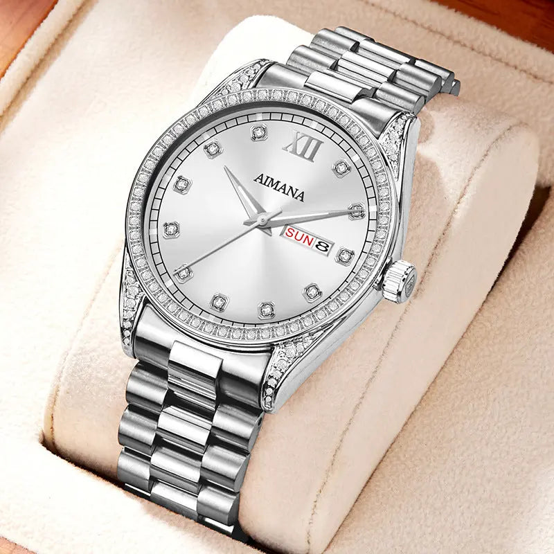 Log Series Diamond Disc Quartz Women's Watch - MaJuah