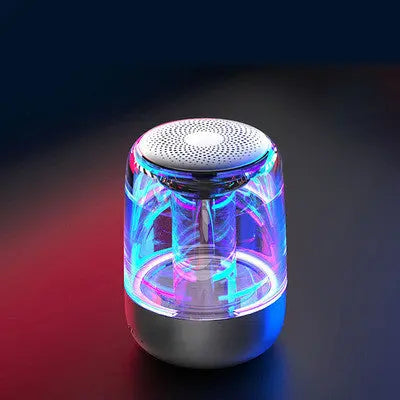 Portable Speakers Bluetooth Column Wireless Bluetooth Speaker Powerful Bass Radio with Variable Color LED Light - MaJuah