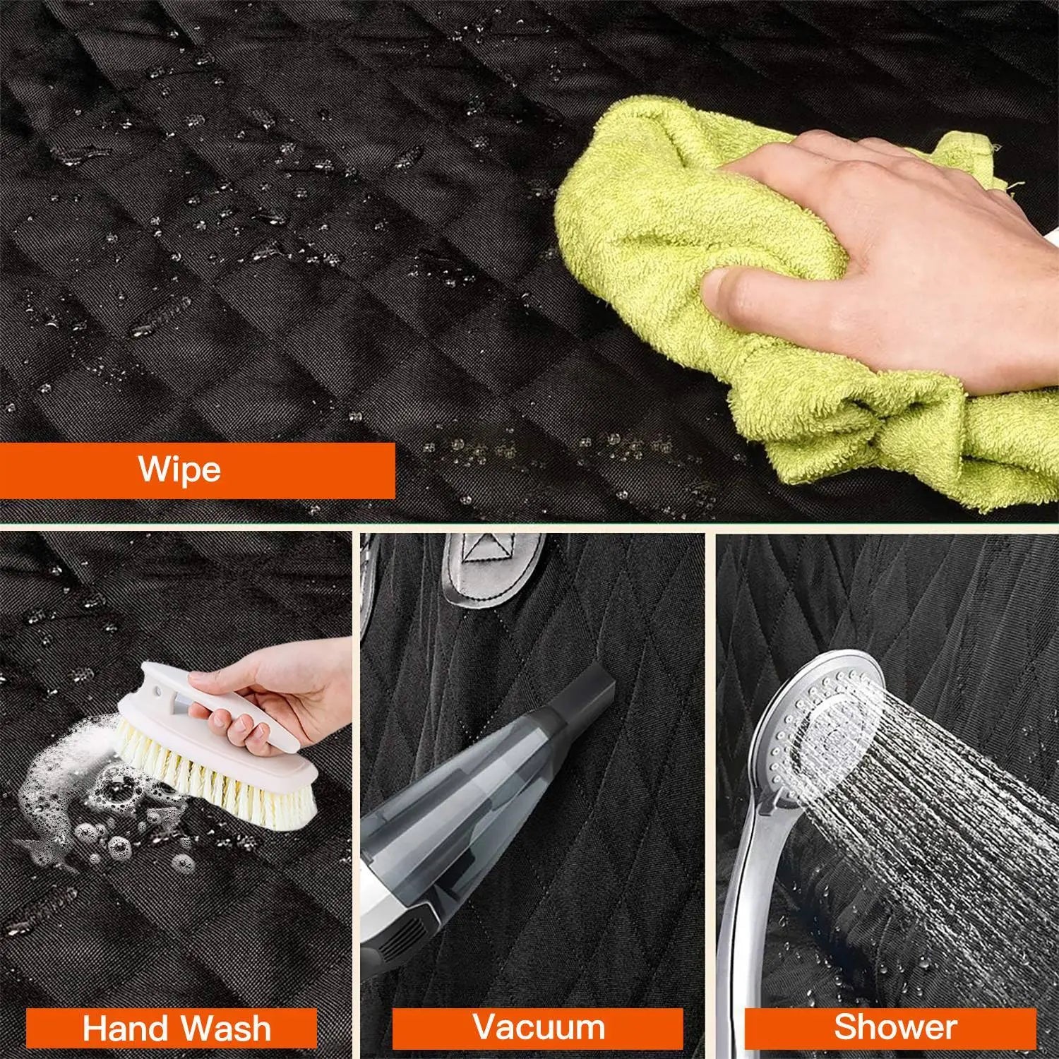 1Pc Dog Car Seat Cover Waterproof Scratchproof Pet Car Rear Protector Mat Pet Back Seat Cover With Dog Seat Belt For Car Truck SUV - MaJuah