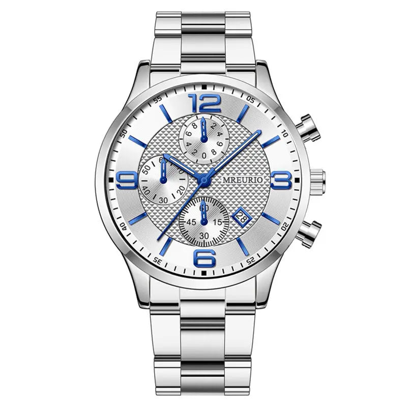 Fashion Numbers Three-eye Calendar Men's Watch - MaJuah