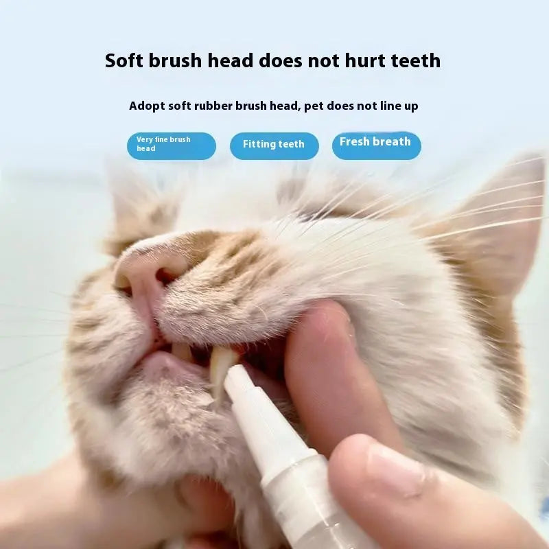 Pet Toothbrush Pen Teeth Cleaning Tools Breath Pet - MaJuah
