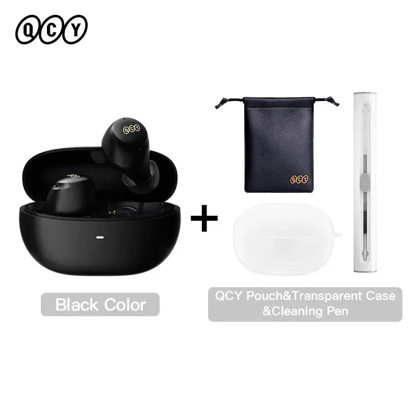 QCY HT07 ANC Wireless Earphones 40dB Noise Cancelling TWS Earbuds 6 Mic AI HD Call Bluetooth 5.2 HiFi Headphone 32H Playback, Ships From - spain - MaJuah