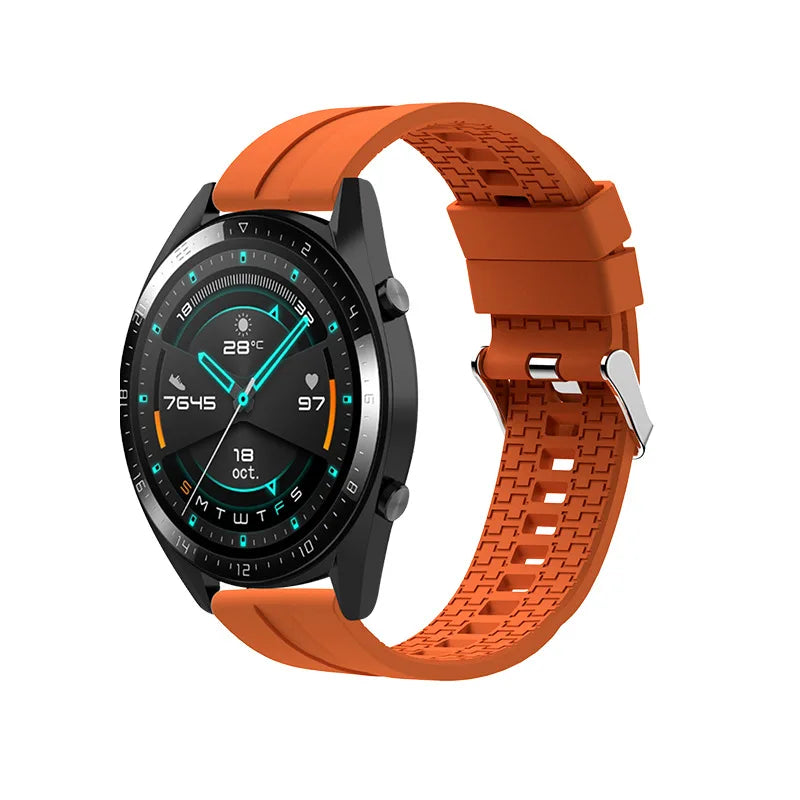 20mm 22mm Silicone band for Samsung Galaxy Watch 6-4-5 pro-6 classic/Active 2 40/44mm strap huawei watch gt 3-2-2e-pro bracelet