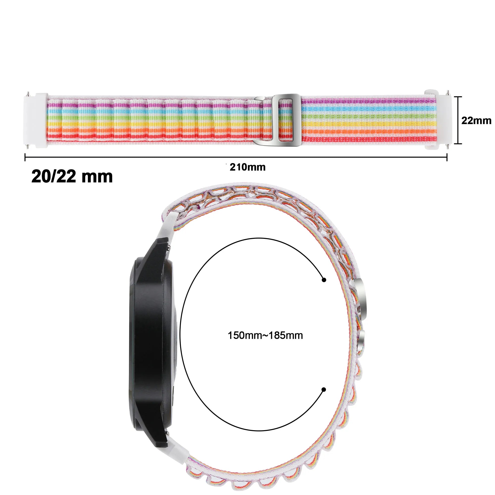 20mm 22mm Band for Samsung Galaxy watch 6/4/5/Pro/classic/3/active 2/Gear S3 Alpine loop bracelet correa HUAWEI GT 2 4 3 Strap