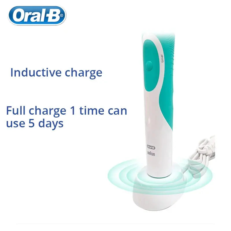 Oral B Electric Toothbrush Adult Rotation Clean Teeth Charging Tooth Brush 3D Whiten Teeth Oral Care Brush With Gift Brush Heads - MaJuah