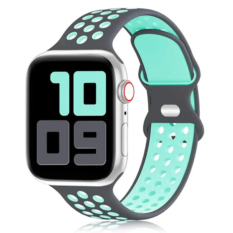 Silicone Strap for Apple Watch Band Ultra 2 49mm 38mm 42mm Sport Bracelet iWatch Series 9 8 7 41mm 45 mm 7 6 SE 5 4 3 44mm 40mm - MaJuah