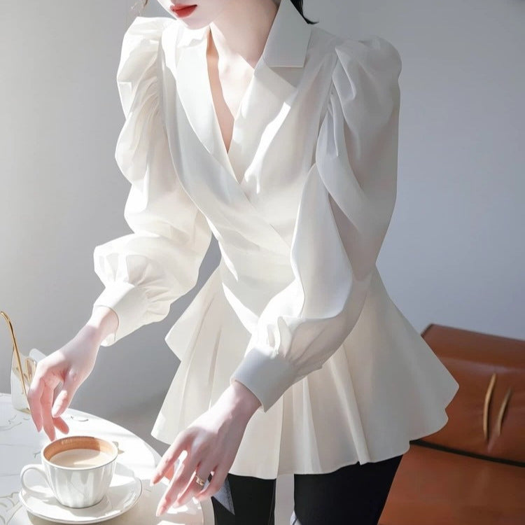 French Temperament High-end Fashion Socialite Waist-cinching Shirt CozyPet Store