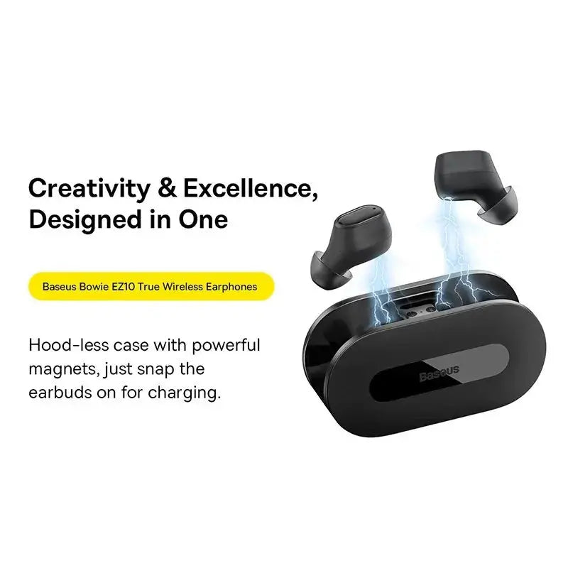 Baseus Bowie EZ10 TWS Earphone Bluetooth 5.3 Wireless Headphone Fast Charge Mini in Ear Earbuds Sports Headset 0.06s Low Latency - MaJuah