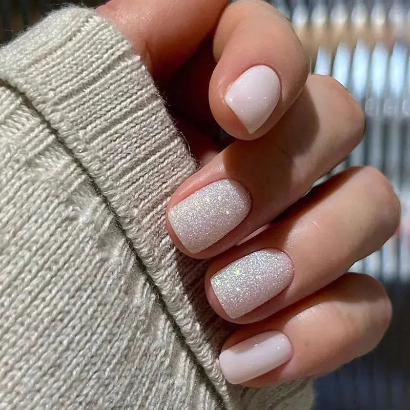 24Pcs Gradient Acrylic Fake Nails Art Long Ballet Wearing Nails Fake Press on Nail Tips Full Cover Removable French False Nails - MaJuah