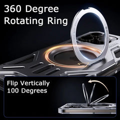 Magnetic Stand Metal Phone Case For Iphone 13 14 15 16 Pro Max Plus Hollow Luxury Aluminum Alloy Phone Cover For IPHON 16 Promax