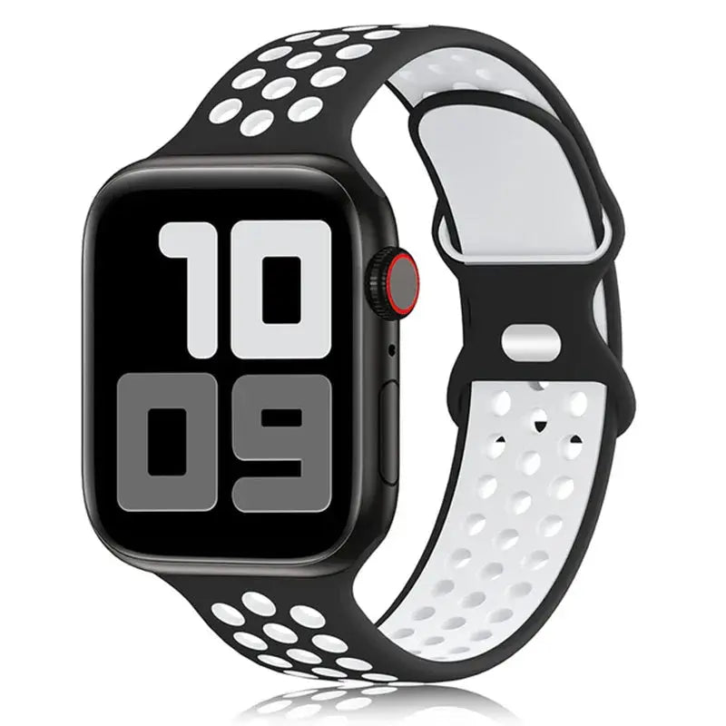 Silicone Strap for Apple Watch Band Ultra 2 49mm 38mm 42mm Sport Bracelet iWatch Series 9 8 7 41mm 45 mm 7 6 SE 5 4 3 44mm 40mm - MaJuah